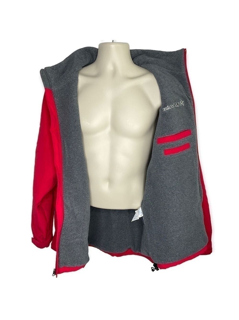 Lands’ End Red Full Zip Jacket Men’s Size L (42-44) - Picture 8 of 10